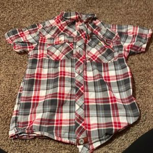 Faded gear button up